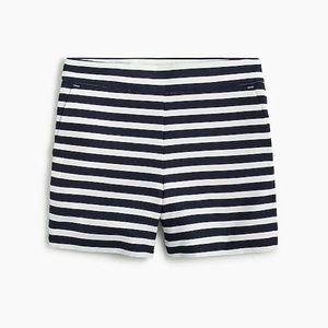 J Crew striped side zip shorts
